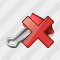 Paper Clip Delete Icon