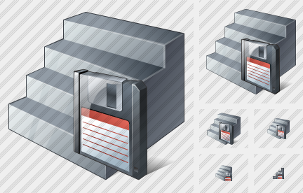 Иконка Лестница Сохранить
