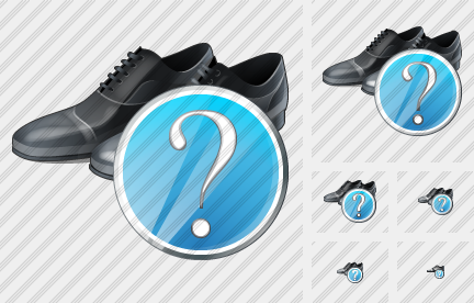 Mans Shoes Question Icon Mans Shoes Question Icon