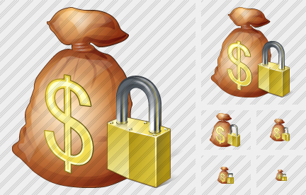 Icono Money Bag Locked Icono Money Bag Locked