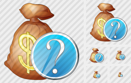 Icono Money Bag Question Icono Money Bag Question