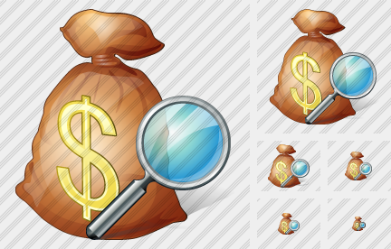 Icono Money Bag Search Icono Money Bag Search