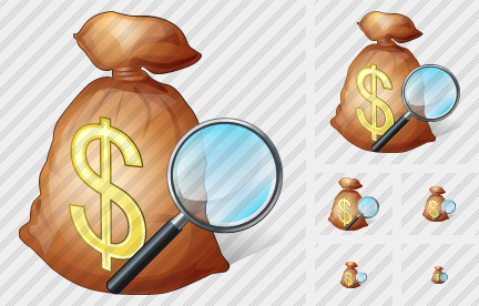 Icono Money Bag Search 2 Icono Money Bag Search 2
