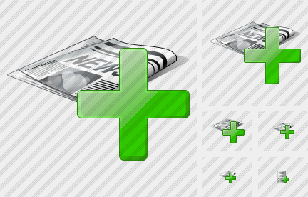 Newspaper Add Icon Newspaper Add Icon