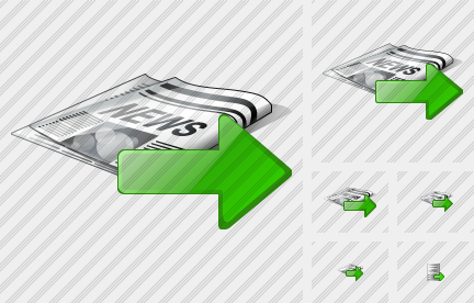 Newspaper Export Icon