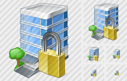 Office Building Locked Symbol Office Building Locked Symbol