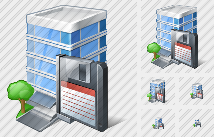 Office Building Save Symbol Office Building Save Symbol