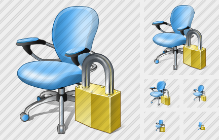 Office Chair Locked Symbol