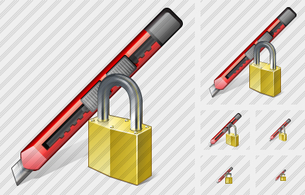 Иконка Офисный нож Заблокировать