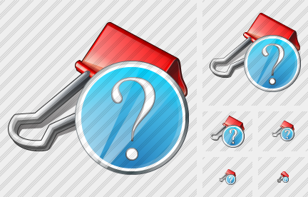 Icône Paper Clip Question Icône Paper Clip Question