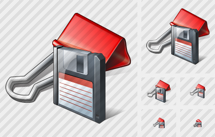 Icône Paper Clip Save Icône Paper Clip Save