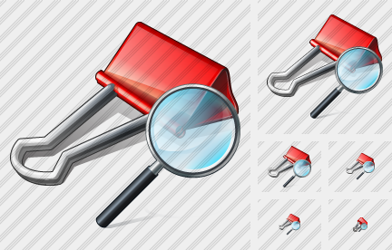 Paper Clip Search 2 Icon