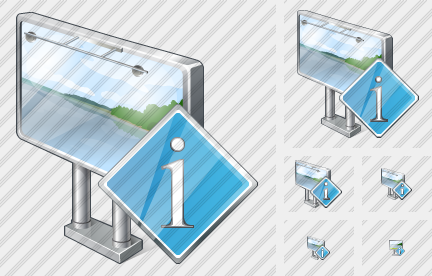 Icona Cartellone Pubblicitario Info