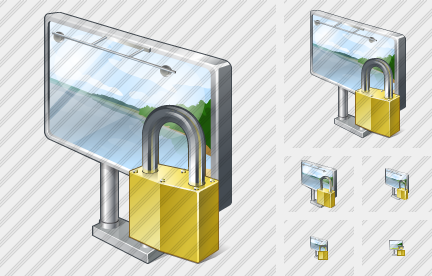 Icône Publicity Board Locked