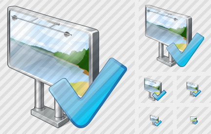 Icona Cartellone Pubblicitario Ok