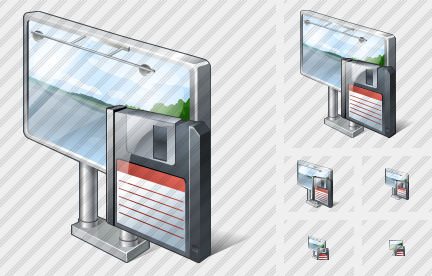 Иконка Рекламный щит Сохранить