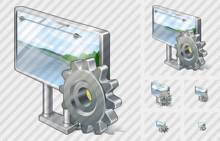 Icona Cartellone Pubblicitario Impostazioni
