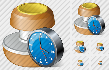 Icona Timbro Orologio Icona Timbro Orologio