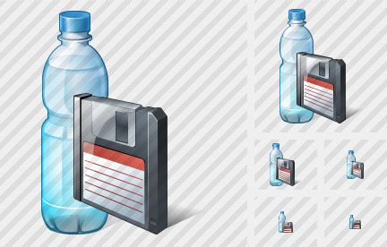 Water Bottle Save Icon