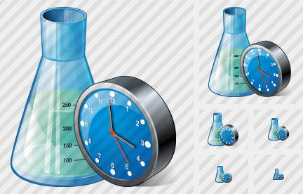 Flask Clock Icon