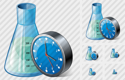 Icône Flask Clock Icône Flask Clock