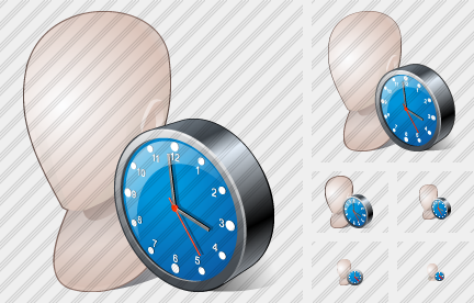 Head Clock Icon