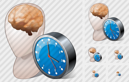 Head2 Clock Icon Head2 Clock Icon