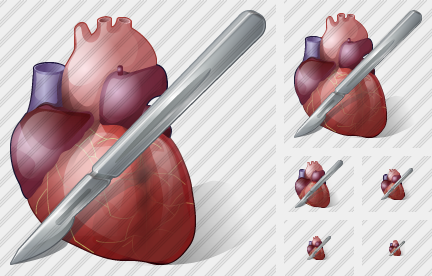 Icône Heart And Scalpel Icône Heart And Scalpel