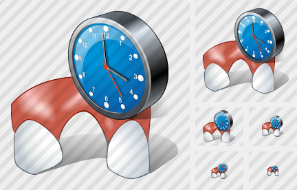 Missing Tooth Clock Icon Missing Tooth Clock Icon
