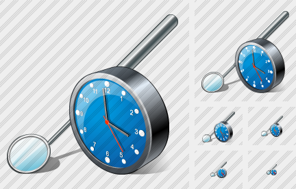 Mouth Mirror Clock Icon