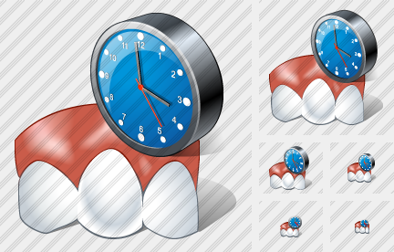 Normal Tooth Clock Icon Normal Tooth Clock Icon