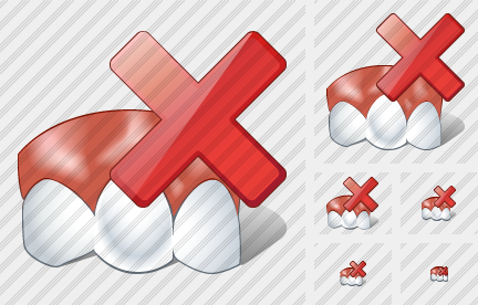 Normal Tooth Delete Icon Normal Tooth Delete Icon