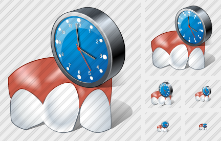 Rotated Tooth Clock Icon Rotated Tooth Clock Icon