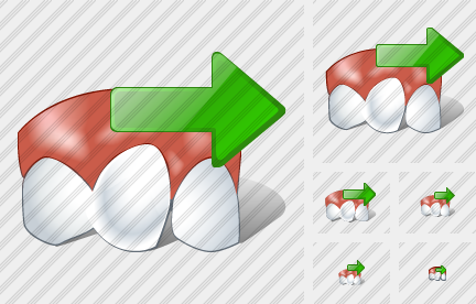 Icône Rotated Tooth Export