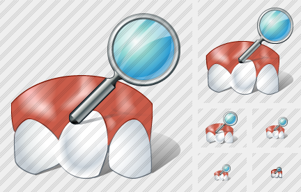 Rotated Tooth Search Icon Rotated Tooth Search Icon