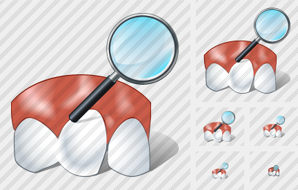 Rotated Tooth Search 2 Icon