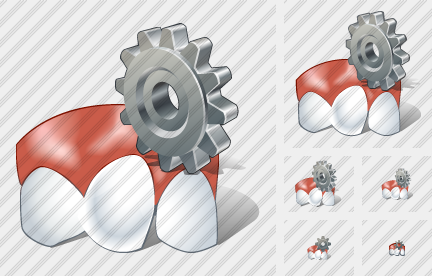 Icône Rotated Tooth Settings