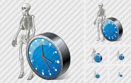 Icône Skeleton Clock Icône Skeleton Clock