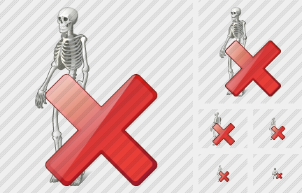Icône Skeleton Delete Icône Skeleton Delete