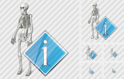 Icône Skeleton Info Icône Skeleton Info
