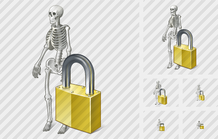 Icône Skeleton Locked Icône Skeleton Locked