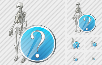 Icône Skeleton Question Icône Skeleton Question