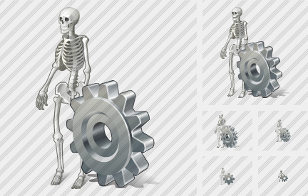 Icône Skeleton Settings Icône Skeleton Settings
