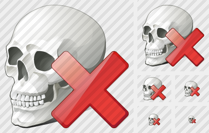 Skull Delete Symbol