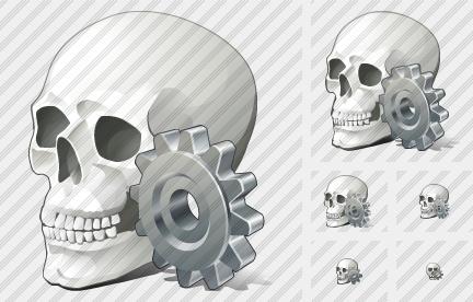 Skull Settings Icon Skull Settings Icon