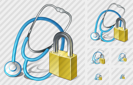 Stethoscope Locked Symbol