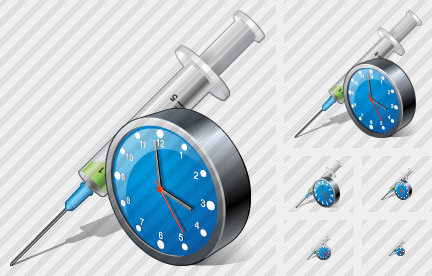 Icona Siringa Orologio Icona Siringa Orologio