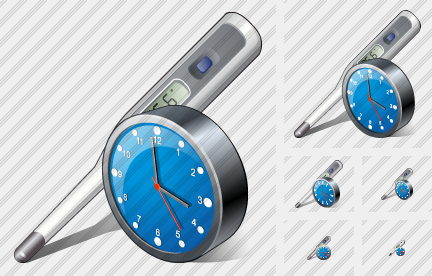 Thermometer Clock Icon