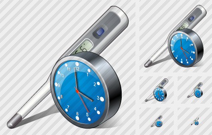 Thermometer Clock Symbol