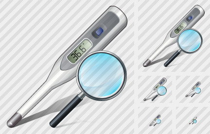 Thermometer Search 2 Icon Thermometer Search 2 Icon